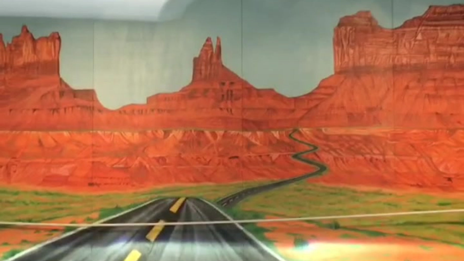 Test drive into Monument Valley mural